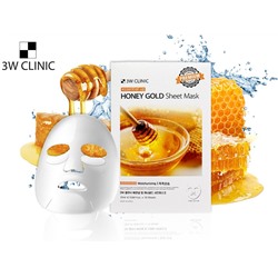 Смягчающая тканевая маска с Мёдом 3W Clinic Honey Gold, 25 ml