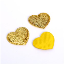 Сердечки декоративные, набор 20 шт., размер 1 шт: 2,5 × 2,2 см, цвет золотой