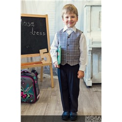Костюм-двойка школьный для мальчика: жилет+брюки М-245
