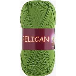 Pelican 3995 100%хлопок двойной мерсеризации 50г/330м (Индия),  молод.зелень