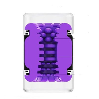 Мастурбатор сквозной Оки- Чпоки Through HARD, силикон, фиолетовый