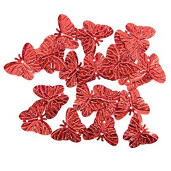 Пайетки бабочки 18х23мм Астра 10г 50103 красный голограмма 7700479