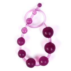 Анальные шарики Оки- Чпоки, круглые, h- 30 см, d- 1 x 2.5 см, PVC, розовые