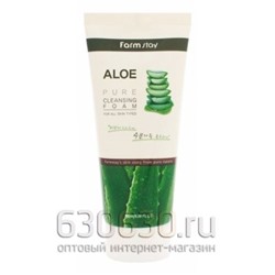 FarmStay Пенка для умывания с экстрактом алоэ Aloe Pure Cleansing Foam 180 мл