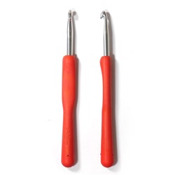 Крючок для вязания с кауч.ручкой №6.0 14см (алюминий),  мин.заказ 10шт