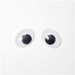 Глазки бегающие 11х16мм овал б/ресн клеев. (черный) (О2)
