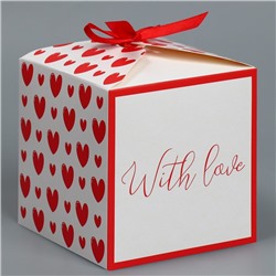 Коробка складная «Любовь», 12 х 12 х 12 см