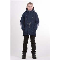 Детская куртка-парка для мальчика весна/осень КМ-002 (синий)