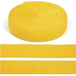 Резинка декоративная с вертикальными полосами УТ-61706 44мм 9.5м желтый СК