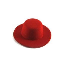 Шляпа круглая 5, 5см красный 26675