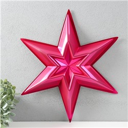 Фигурка «Звезда в Звезде» малая красный металлик, половинка, 34х39 см