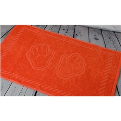 Махровое полотенце "Ручки- оранж"