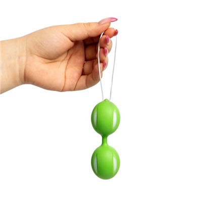 Вагинальные шарики Оки- Чпоки, смещен центр тяжести, 10 х 3,7 х 4,5 см, зеленый