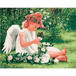 Картина по номерам "Ангел с бабочкой" 50х40см