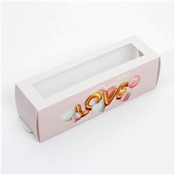 Коробка для макарун «Love», 18 х 5.5 х 5.5 см