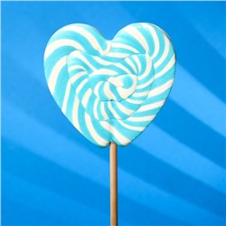 Карамель на палочке 'Лолли сердце двухцветное' 70г голубое