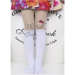 Детские колготки капроновые Hello Kitty, белые, L (120-140 см)