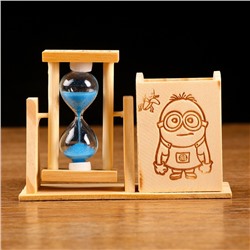 Песочные часы "Любовь  рисовать", сувенирные, с карандашницей, 9.5 х 13.5 см, микс