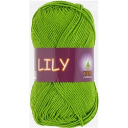 Lily 1626 100%мерс.хлопок 50г/125м. (Индия),  свежая зелень