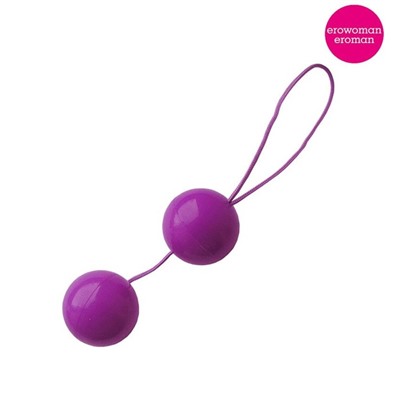 Шарики вагинальные BALLS, для укрепления мышц влагалища, D 35 мм, вес 50 г, фиолетовый