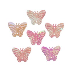 Пайетки бабочки 18х23мм Астра 10г 30 розовый голограмма 7700479