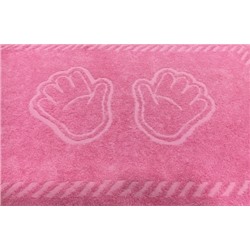 Махровое полотенце "Ручки-розовый"