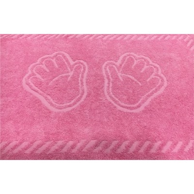 Махровое полотенце "Ручки-розовый"