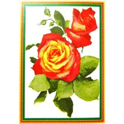 Мозаика из страз 428 Красно-желтые розы 50х72 СК