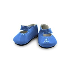 Туфли для игрушек лакированные 65х25мм синий 28338