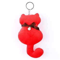 Мягкая игрушка «Кот с бантиком», на брелоке, 16 см, цвета МИКС