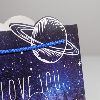 Пакет подарочный «I love you», 25 × 26 × 10 см