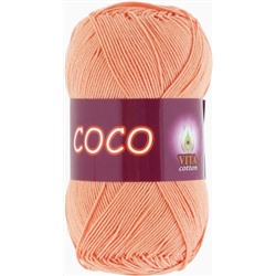 Coco 3883 100%мерсеризованный хлопок 50г/240м (Индия),  персиковый