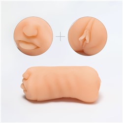 Мастурбатор 2 в 1. реалистичный "Oral & Vaginal", 18х7,6 см