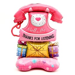 Шар фольгированный 45" «Розовый телефон»