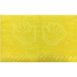 Махровое полотенце "Ручки-желтый"