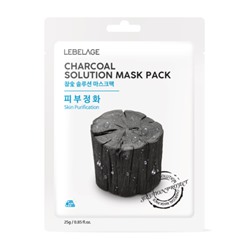 Lebelage Charcoal Solution Mask Pack Маска тканевая с древесным углем