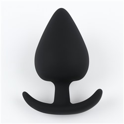 Анальная пробка Оки-Чпоки, без вибрации, силикон Soft-touch, 27 х 53 мм, черный