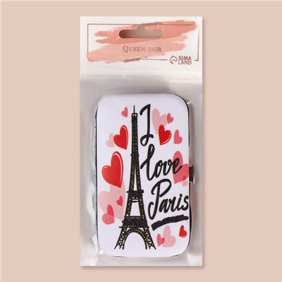 Набор маникюрный «Paris», 6 предметов, в футляре, в PVC - пакете, рисунок МИКС