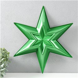 Фигурка «Звезда в Звезде» малая зеленый металлик, половинка, 34х39 см