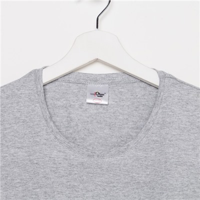 Комплект (футболка/брюки) женский, серый/розовый, размер 48