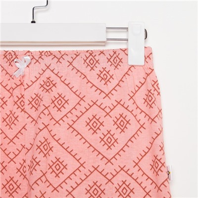 Комплект (футболка/брюки) женский, серый/розовый, размер 48