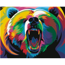 Картина по номерам "Радужный медведь" 50х40см