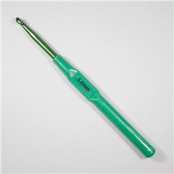 Крючок для вязания с пласт. ручкой STAR №5.0,  14см (алюминий),  мин.заказ 10шт