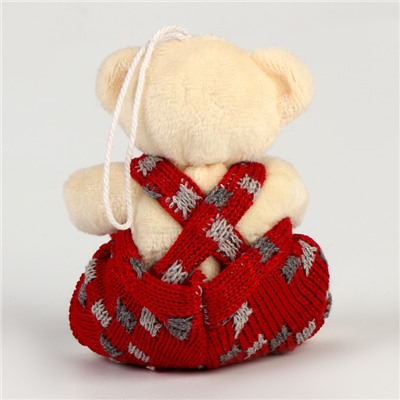 Мягкая игрушка «Медведь с сердцем» на подвесе, виды МИКС