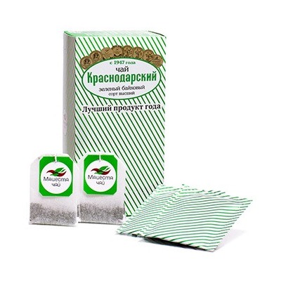 Краснодарский чай зелёный классический «Отборный» 25 пакетиков по 1,5 гр