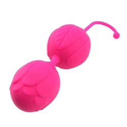 Вагинальные шарики Оки- Чпоки, смещен центр тяжести,11 х 3,2 х 3,2 см, с петлей, розовый