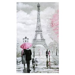 Картина-холст на подрамнике "Любовь в Париже" 60х100 см