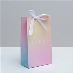 Пакет подарочный с лентой «Love», 13 × 23 × 7 см
