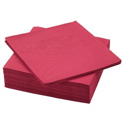 FANTASTISK ФАНТАСТИСК, Салфетка бумажная, темно-красный, 40x40 см