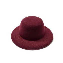 Шляпа круглая 5, 5см бордовая 26675
